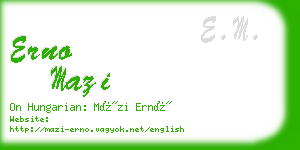 erno mazi business card